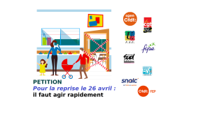 Signez la pétition “Reprise le 26 avril : agir rapidement !”