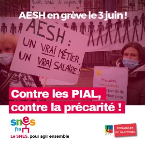 Les AESH en action le 19 octobre