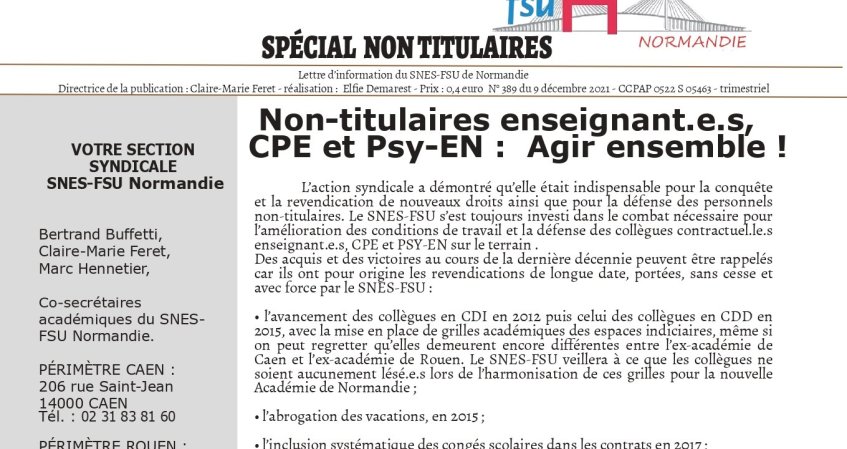 Publication non-titulaires 2021